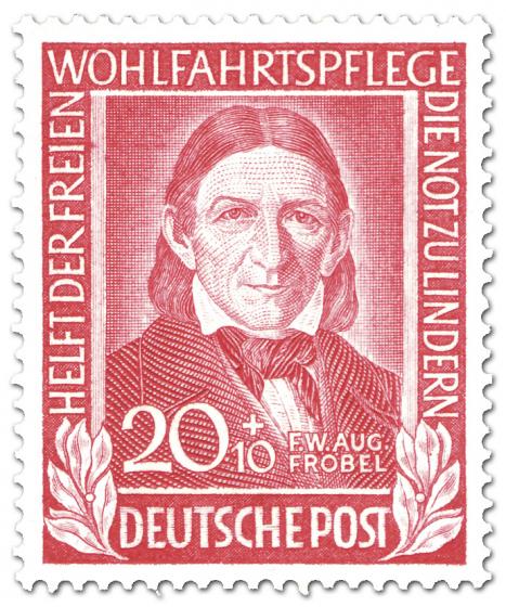 Briefmarke: Pädagoge Friedrich Fröbel (Pädagoge)