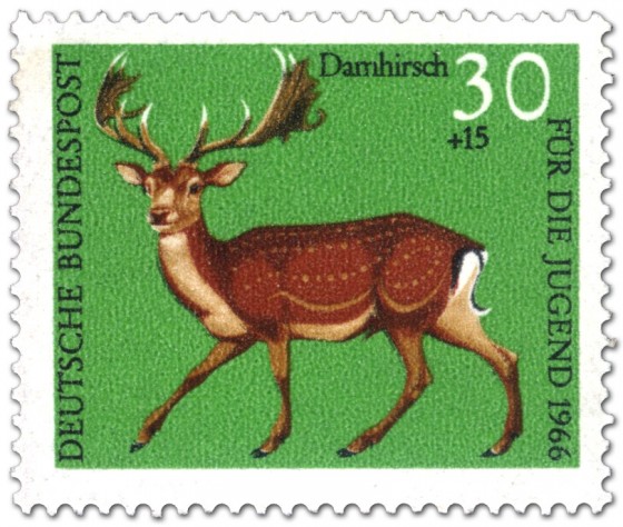 Briefmarke: Damhirsch (dama dama)