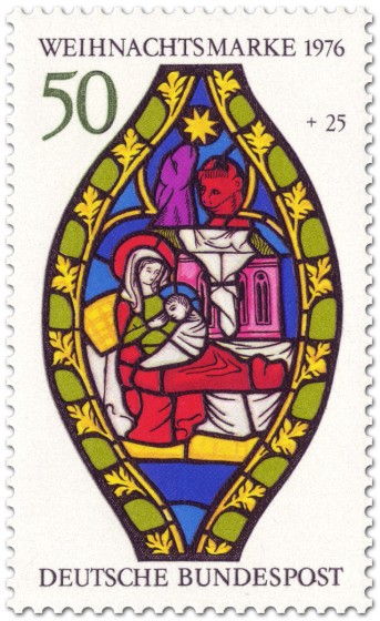 Briefmarke: Maria und Jesus zu Weihnachten