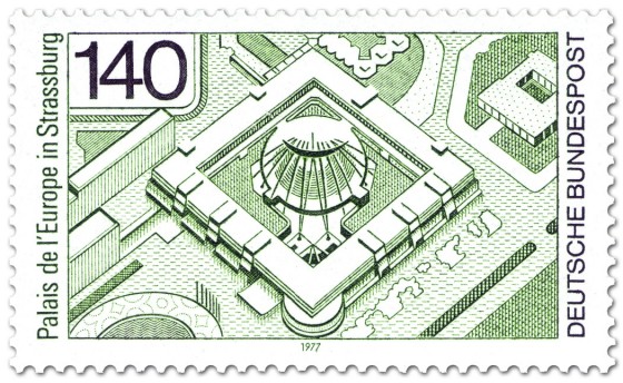 Briefmarke: Palais de l'Europe in Strassburg