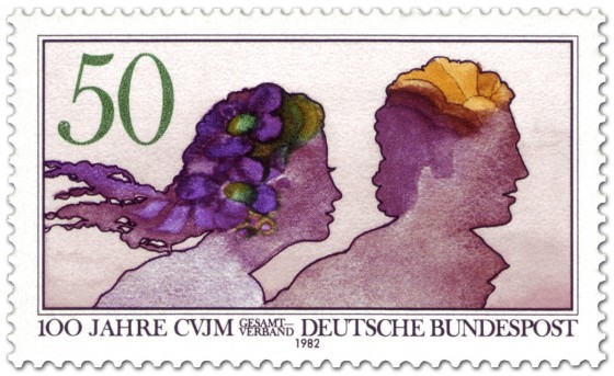 Briefmarke: Junges Paar (Aquarell) CVJM