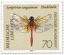 Briefmarke: Blutrote Heidelibelle (Sympetrum sanguineum)