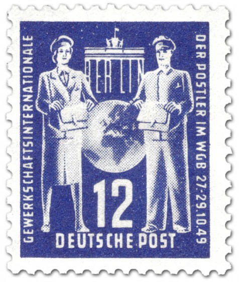 Briefmarke: Postler Gewerkschaft WGB (12, blau)